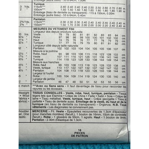 McCalls 7961 Sewing pattern jacket dress top tunic pull on pants size 12 14 16 - Picture 7 of 7